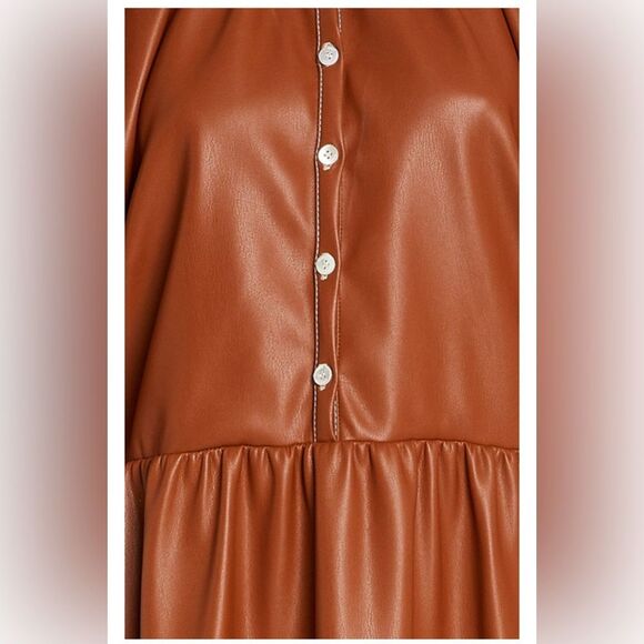 Staud Demi Vegan Leather Dress - Size Small - GUC - Picture 5 of 5